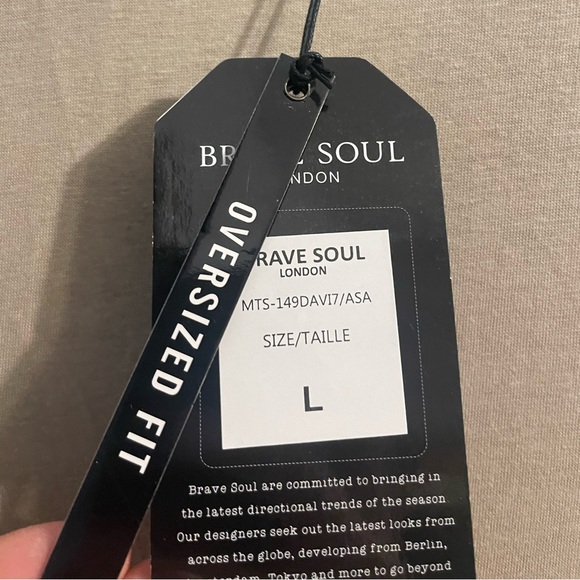 Mens Brave Soul Oversized Tee - Picture 2 of 4